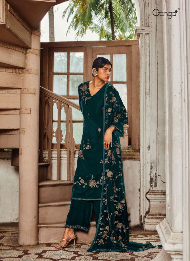 Samaa By Ganga Heavy Velvet Wedding Salwar Suits